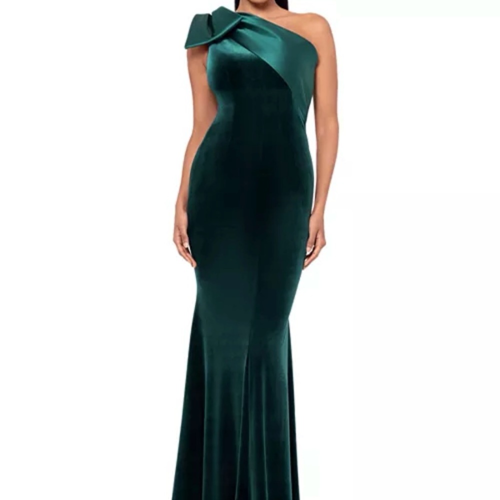 Aqua Velvet Gown
